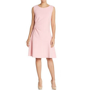 Diane Von Furstenberg Dayna Sleeveless Dress Sz 2 Pink Ice Ruch Coquette Pin Up